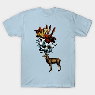 Deer with flower horns T-Shirt